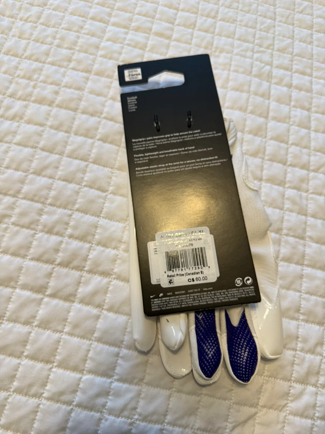 Nike Vapor Jet Football Gloves - White image indicator(2)