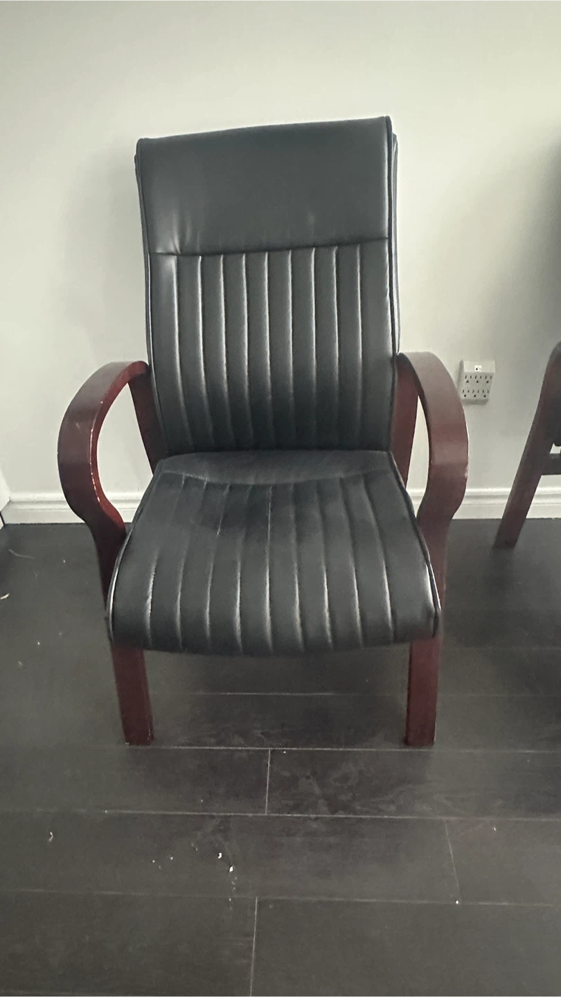 Black Office Chair with Armrests