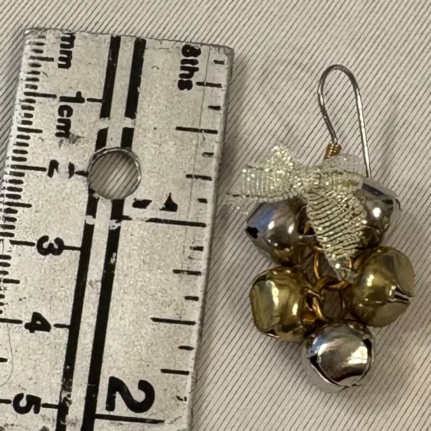 Jingle Bell Cluster Christmas Holiday Dangle Earrings image indicator(4)