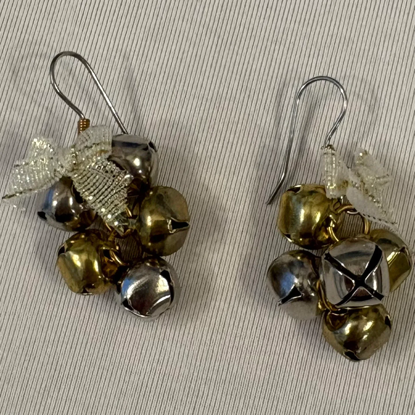 Jingle Bell Cluster Christmas Holiday Dangle Earrings image indicator(3)