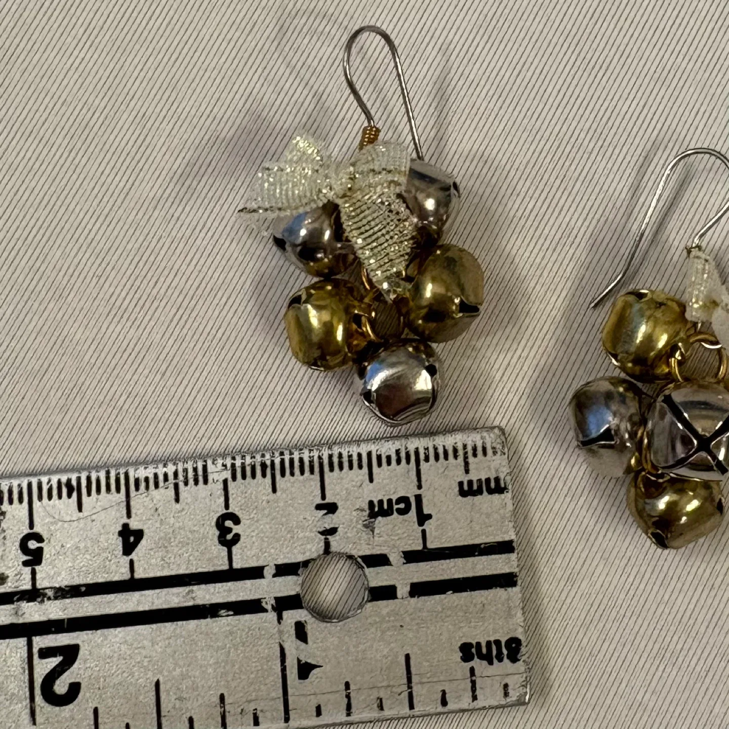 Jingle Bell Cluster Christmas Holiday Dangle Earrings image indicator(5)