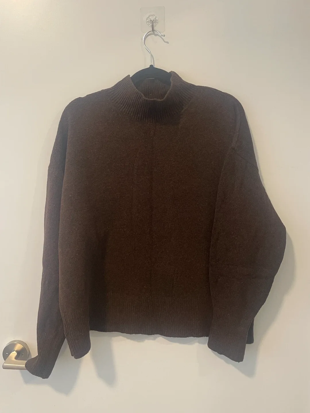 H&M Brown Mock Neck Sweater - Size L