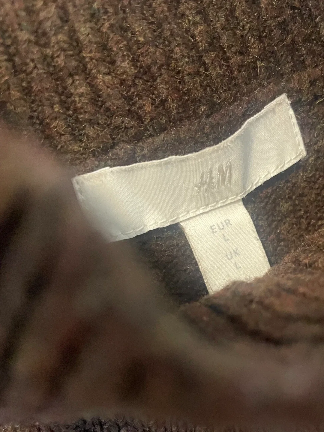 H&M Brown Mock Neck Sweater - Size L image indicator(3)