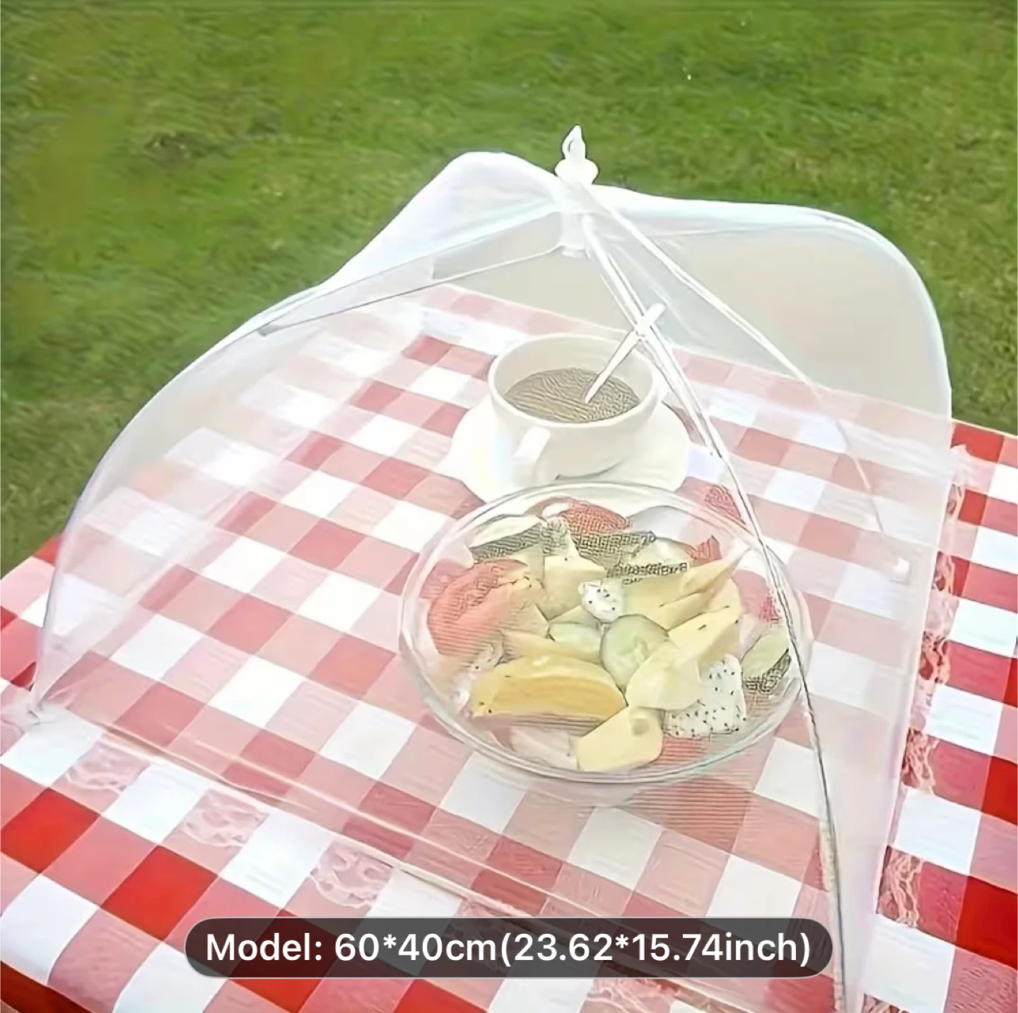 Large Pop-Up Insect Proof White Mesh  Cover - 1pc Durable - photo 2