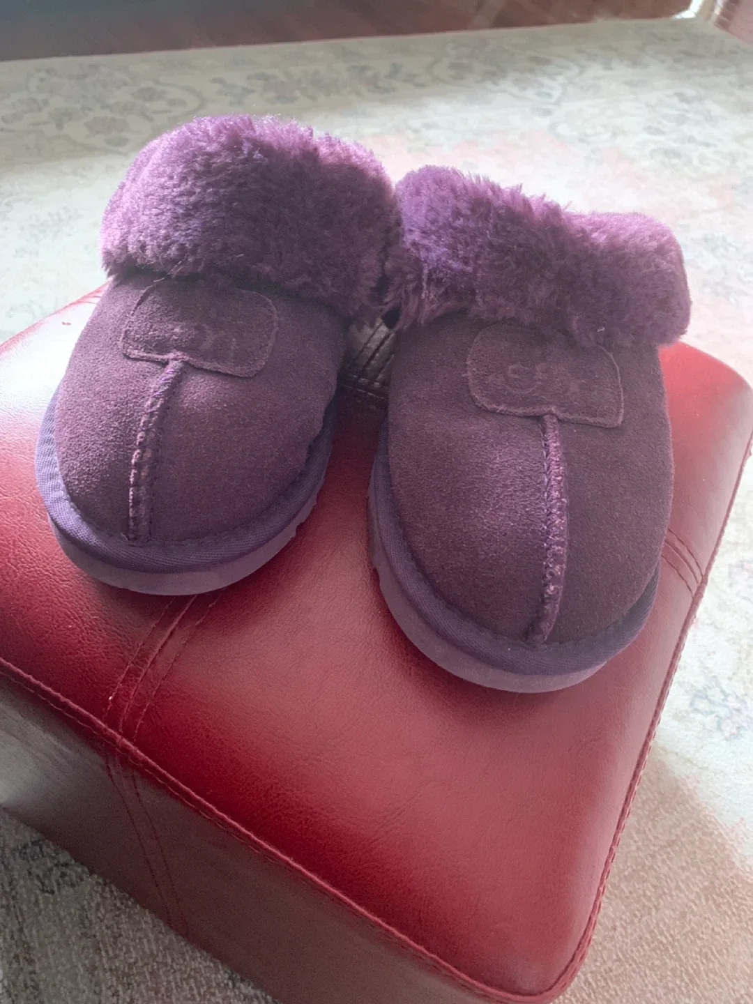 UGG Purple Slippers, Size 6