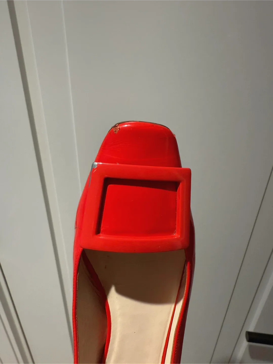 Giorgio Armani Red Leather Flats - Size 37/ US 6.5 image indicator(7)