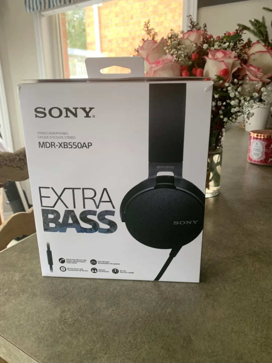 Sony MDR-XB550AP Extra Bass Headphones - Black
