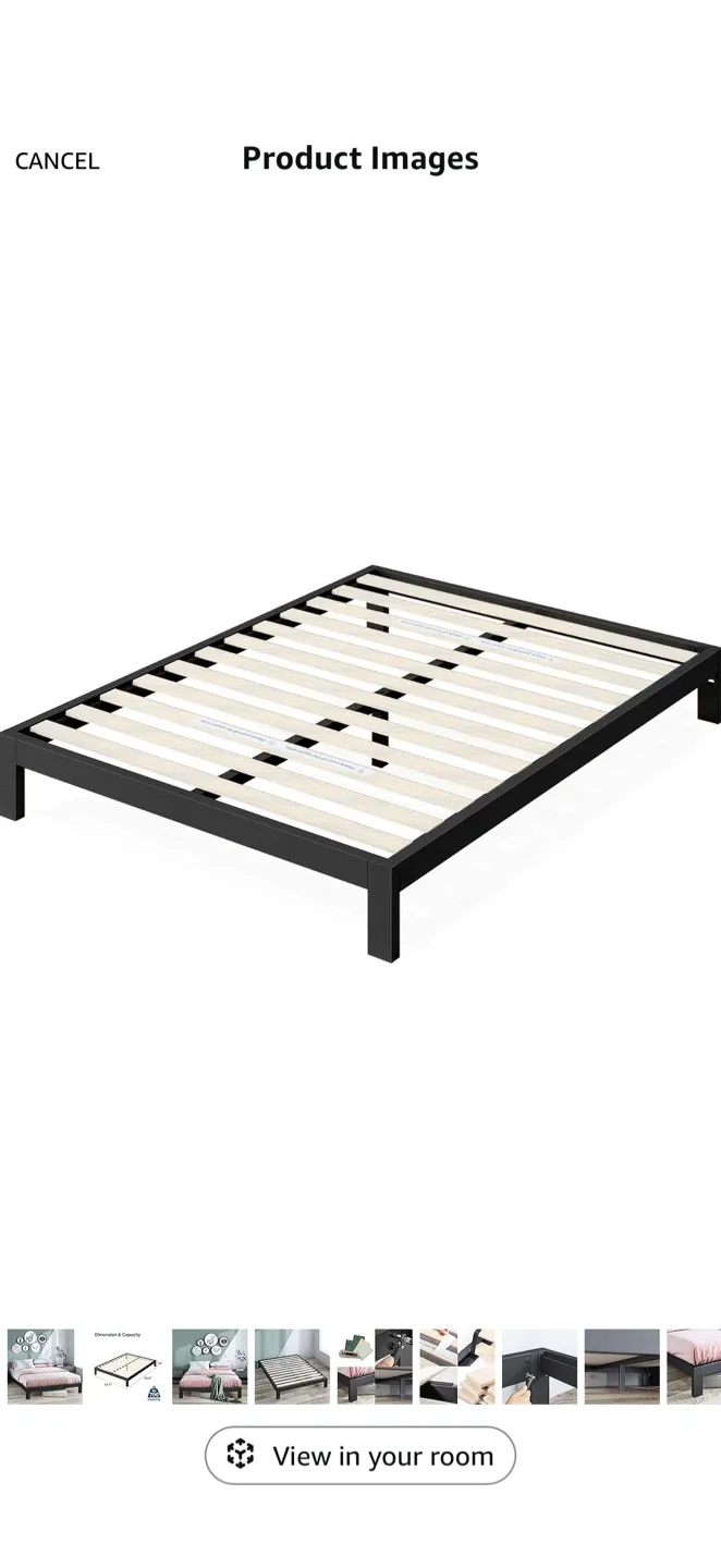 Minimalist low-profile bed frame (full size)