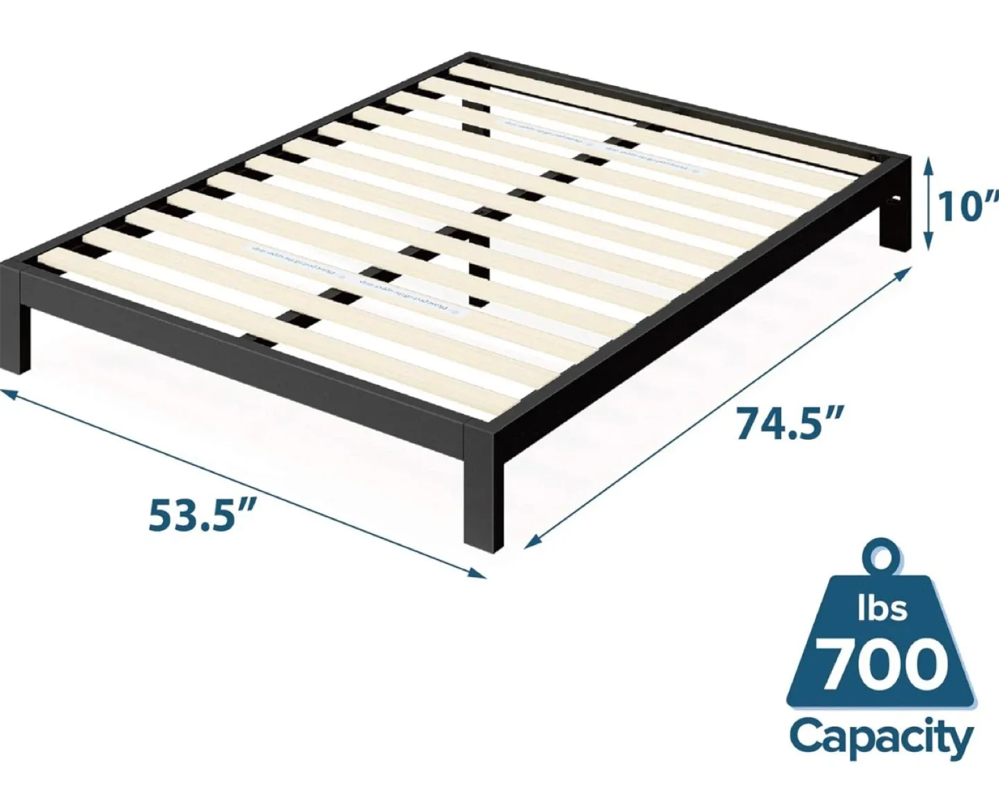 Minimalist low-profile bed frame (full size) image indicator(8)
