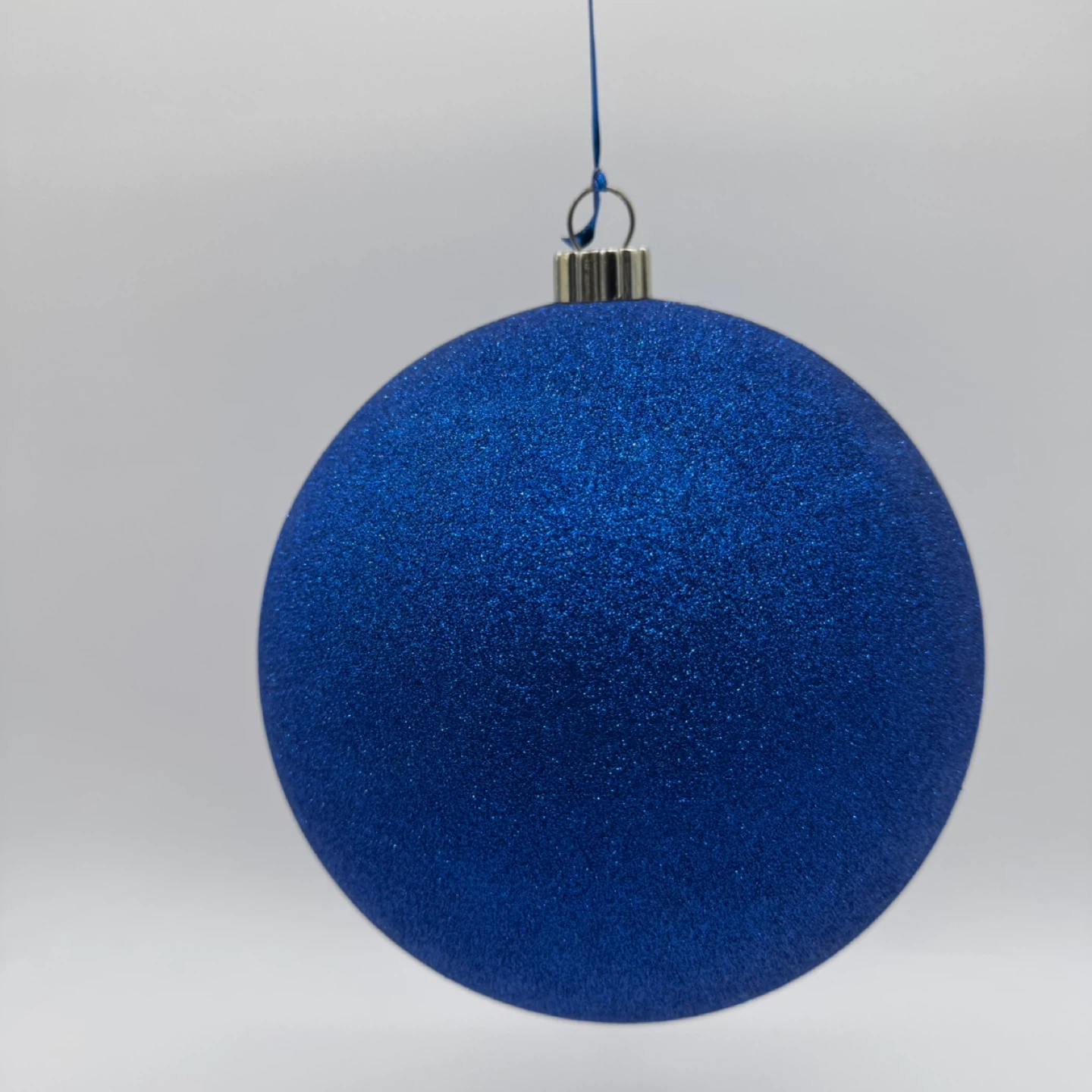 Blue Glitter Christmas Ball Ornament 19cm – Used