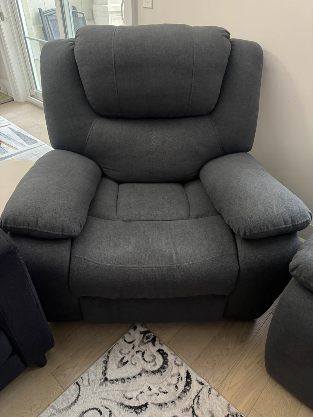 Grey Reclining Loveseat - photo 2
