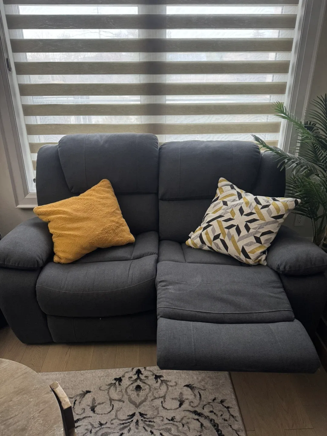 Grey Reclining Loveseat