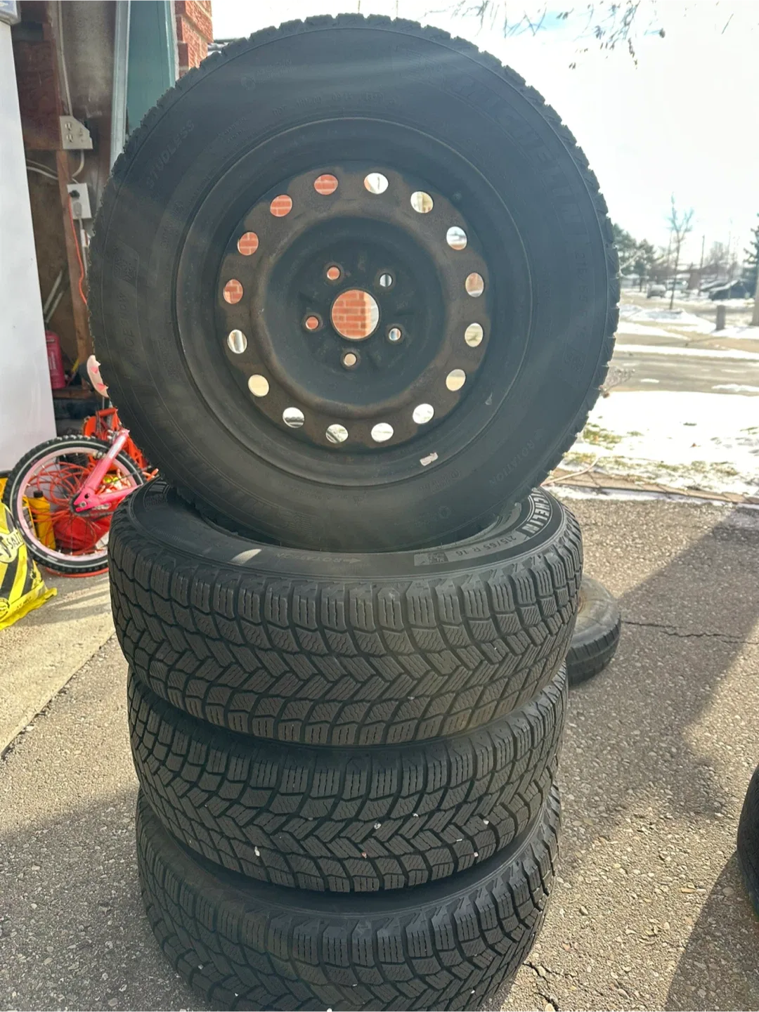 Michelin X-Ice Snow Tires 215/65R16 2004 sienna