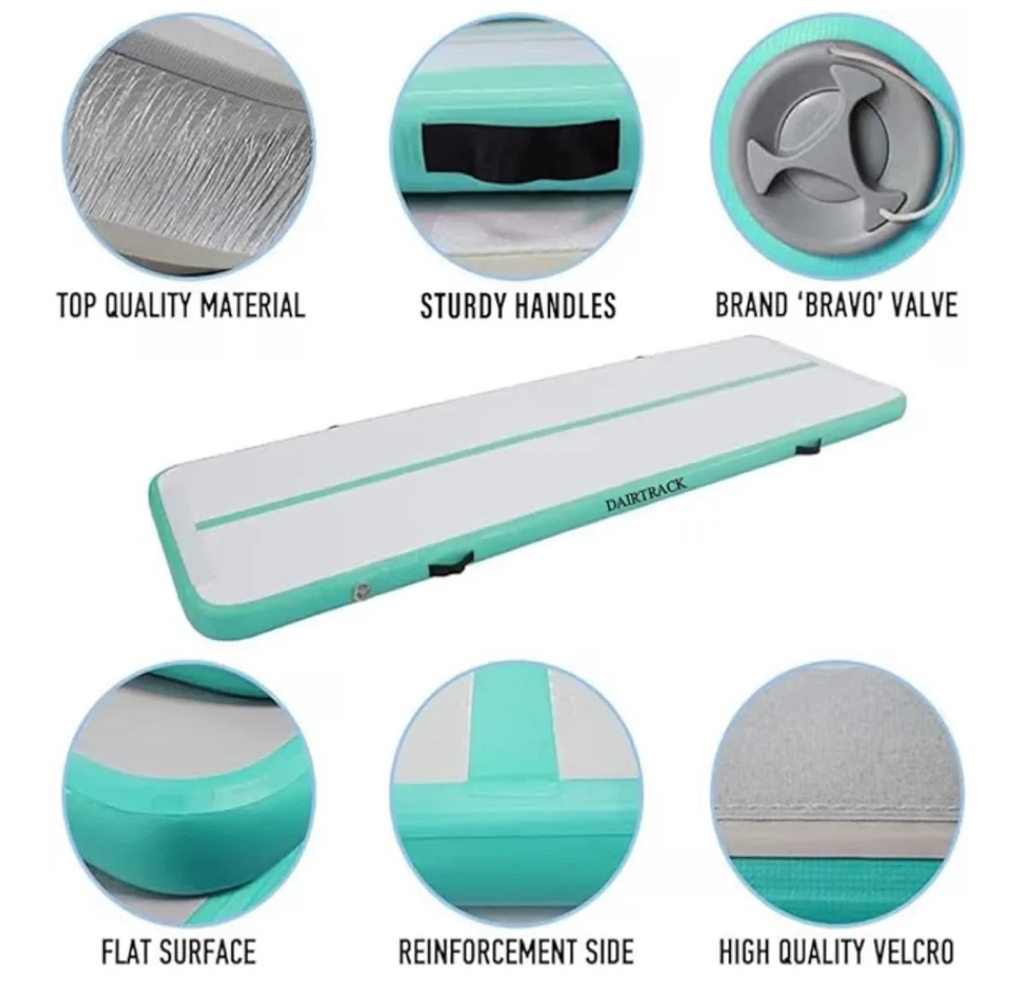 New 10’ Inflatable Gymnastics Tumble Track Air Mat image indicator(3)