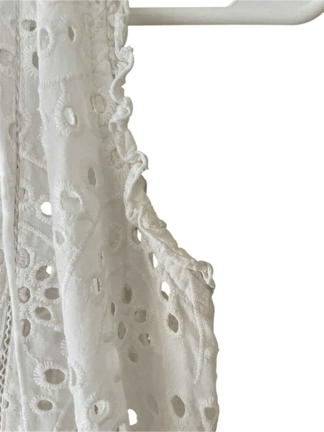 Poupette St Barth White Eyelet Mini Dress #Cleanout image indicator(6)