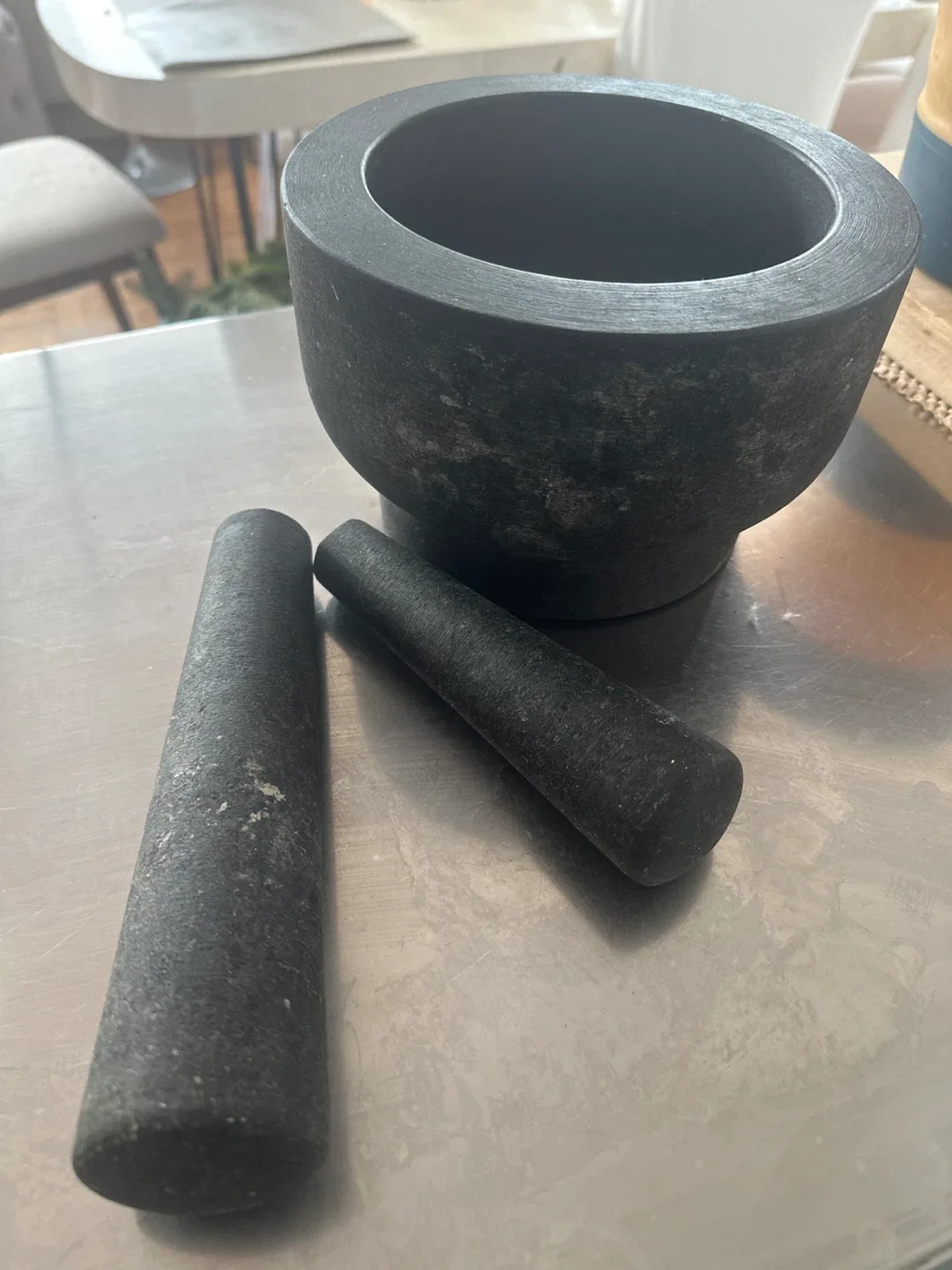 Black Mortar and Pestle Set #cleanout image indicator(3)