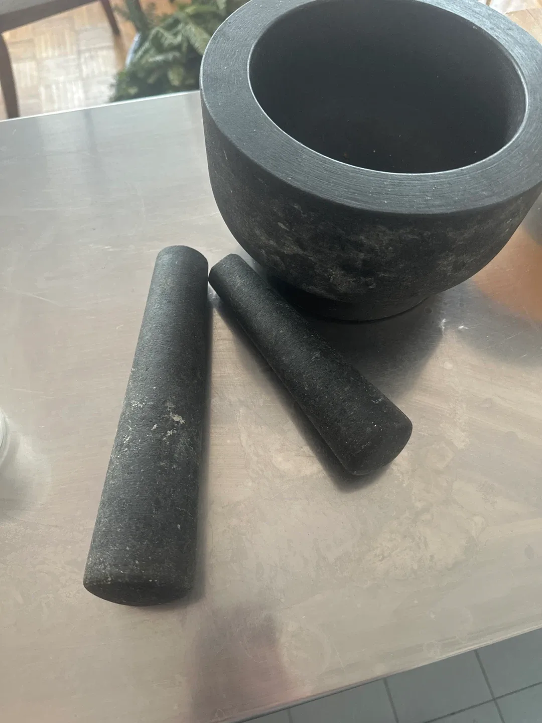 Black Mortar and Pestle Set #cleanout image indicator(2)