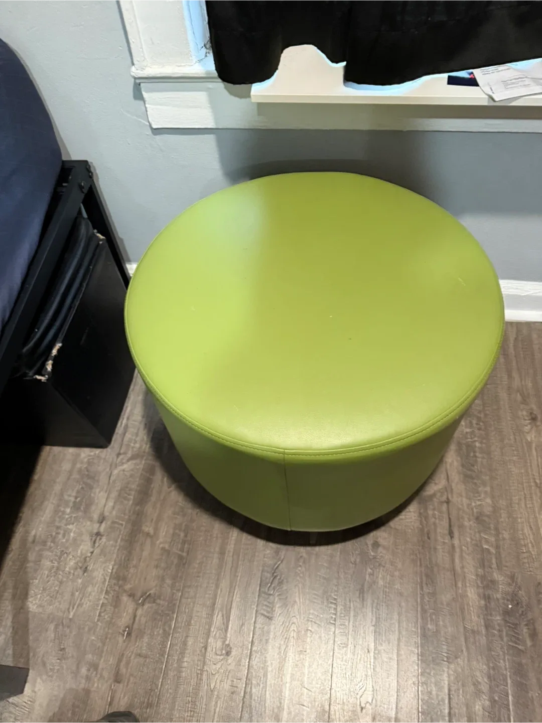 Green Round Ottoman