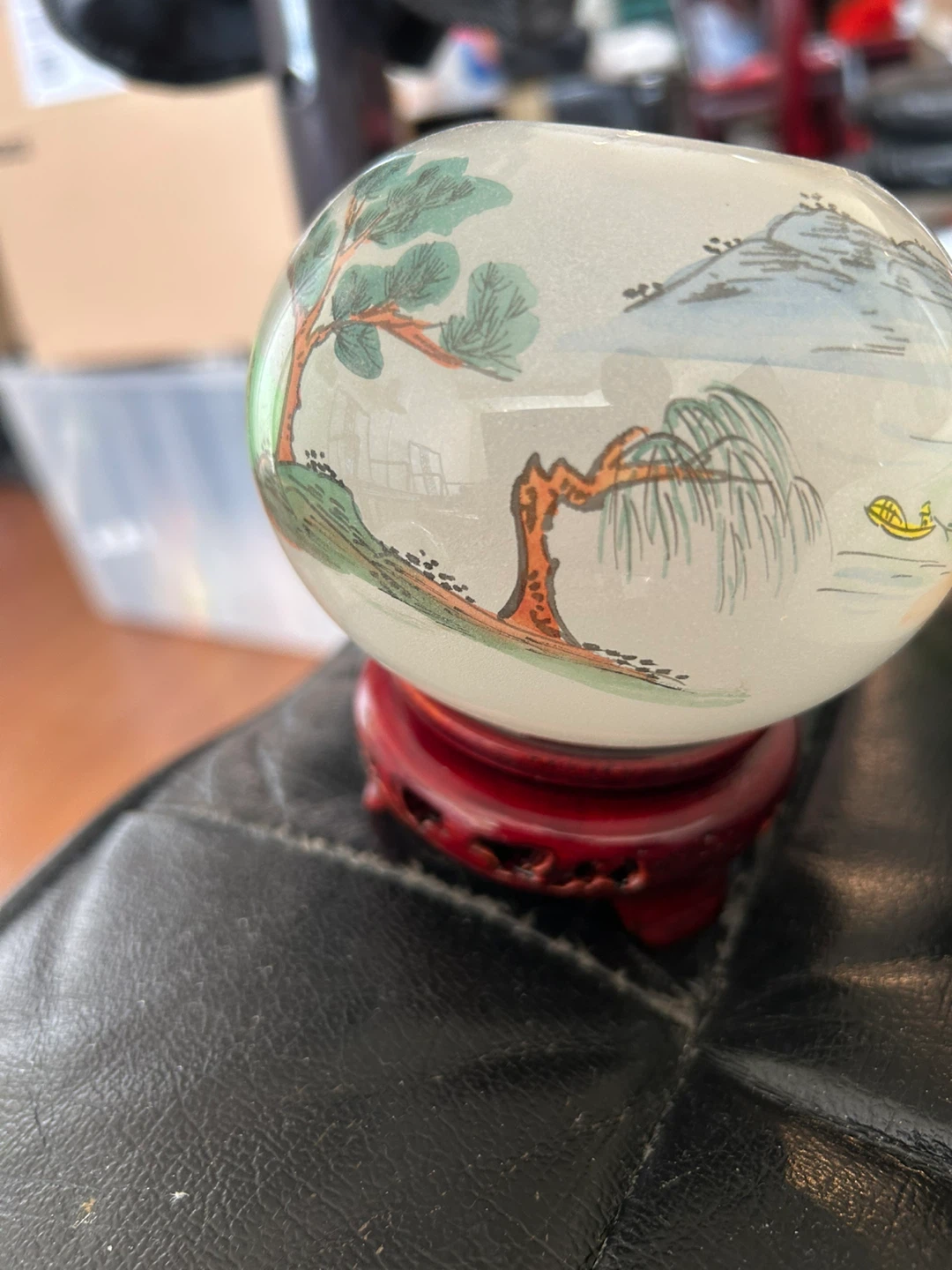 Chinese Crystal Ball with Stand