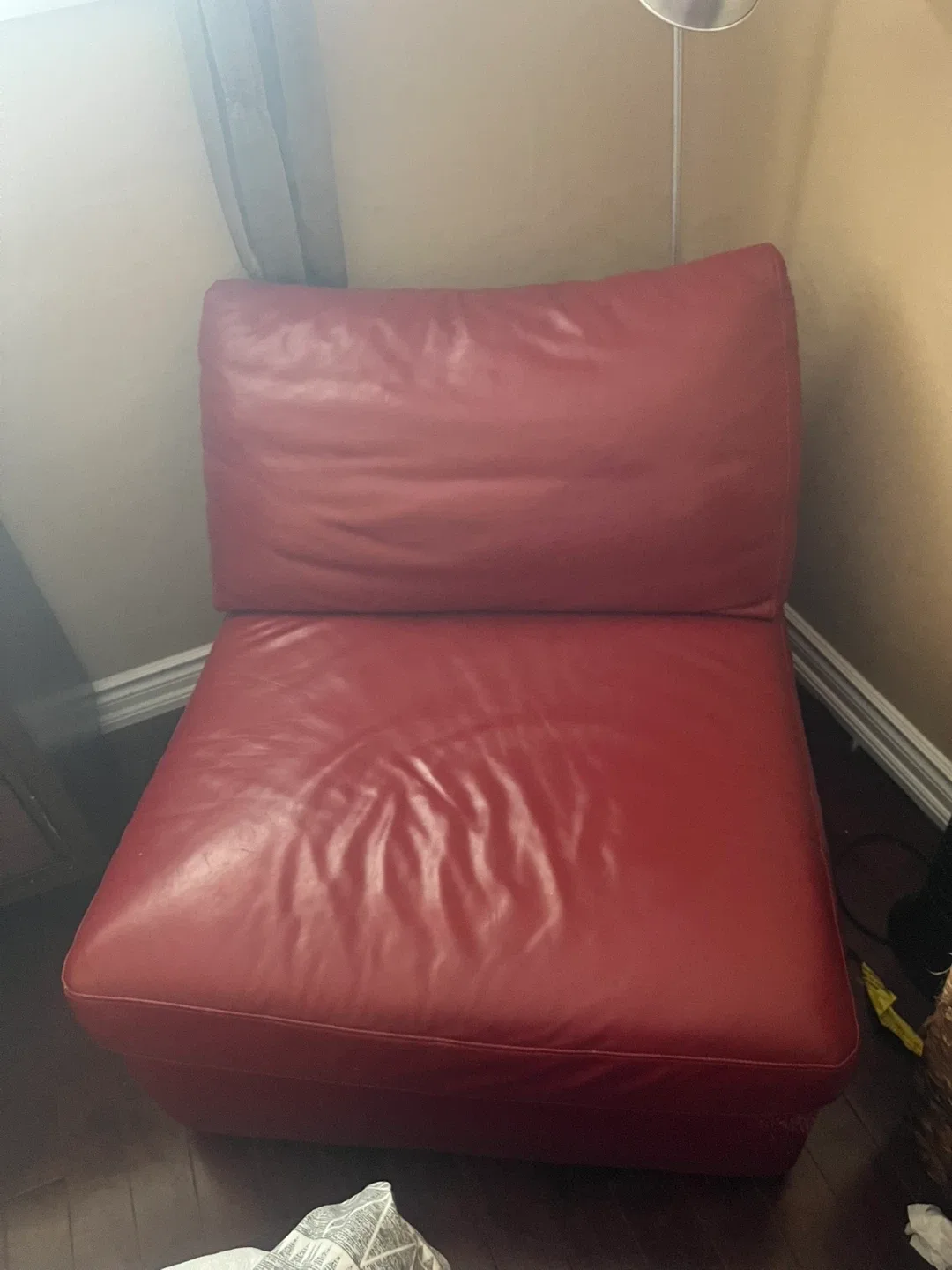 Red Leather Modular Chair