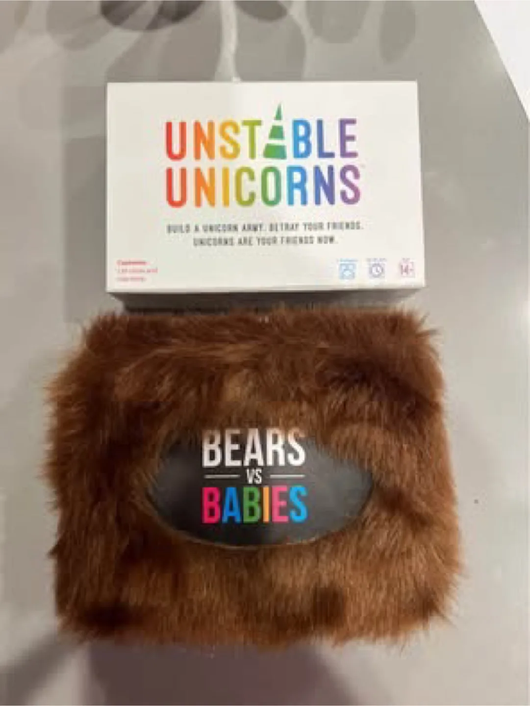 Unstable Unicorns & Bears vs Babies Card Games