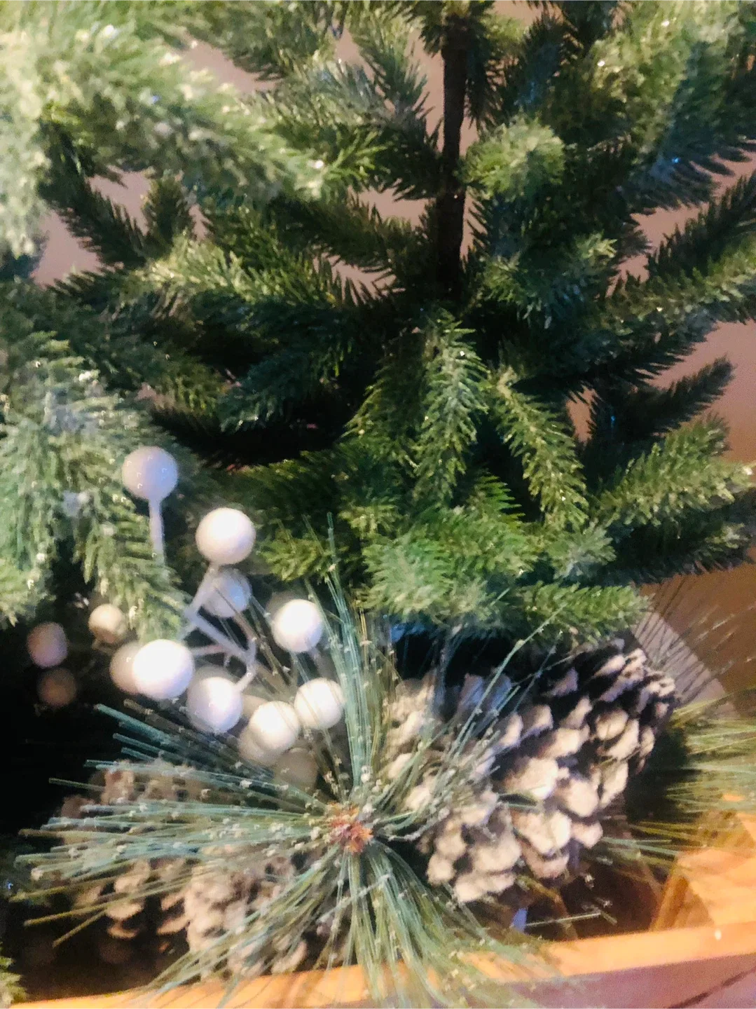 Christmas Evergreen Trees Decor in Crate Wood Box #Cleanout image indicator(5)