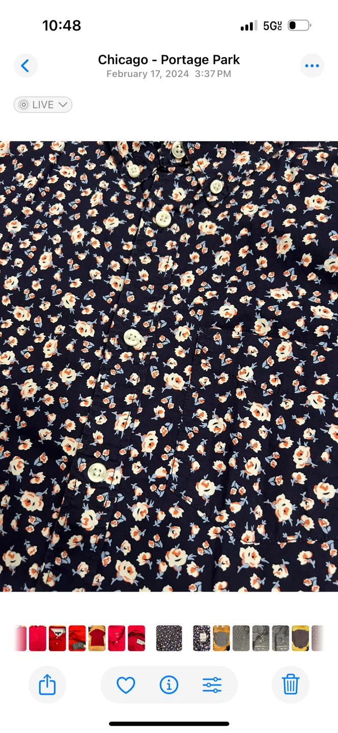 Gap Lived-In Floral Button Shirt - Size L - photo 3