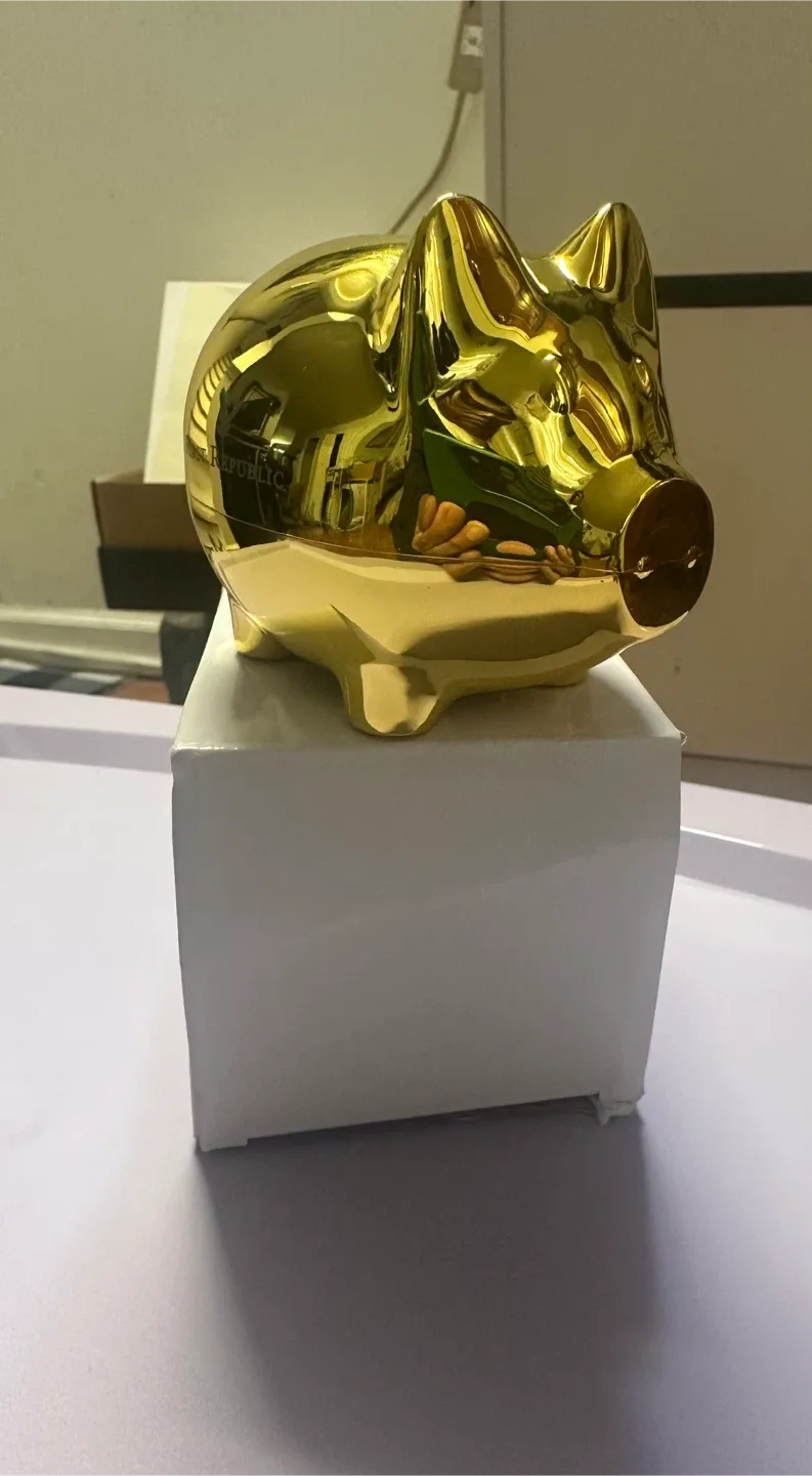 Banana Republic Gold Piggy Bank