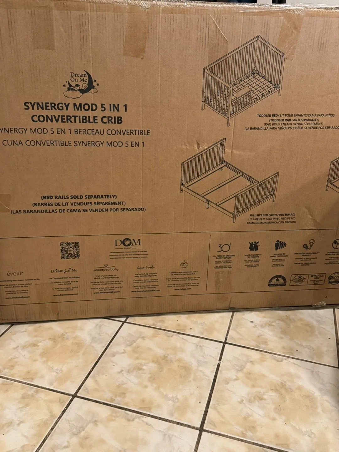 Dream On Me Synergy 5 in 1 Convertible Crib image indicator(2)