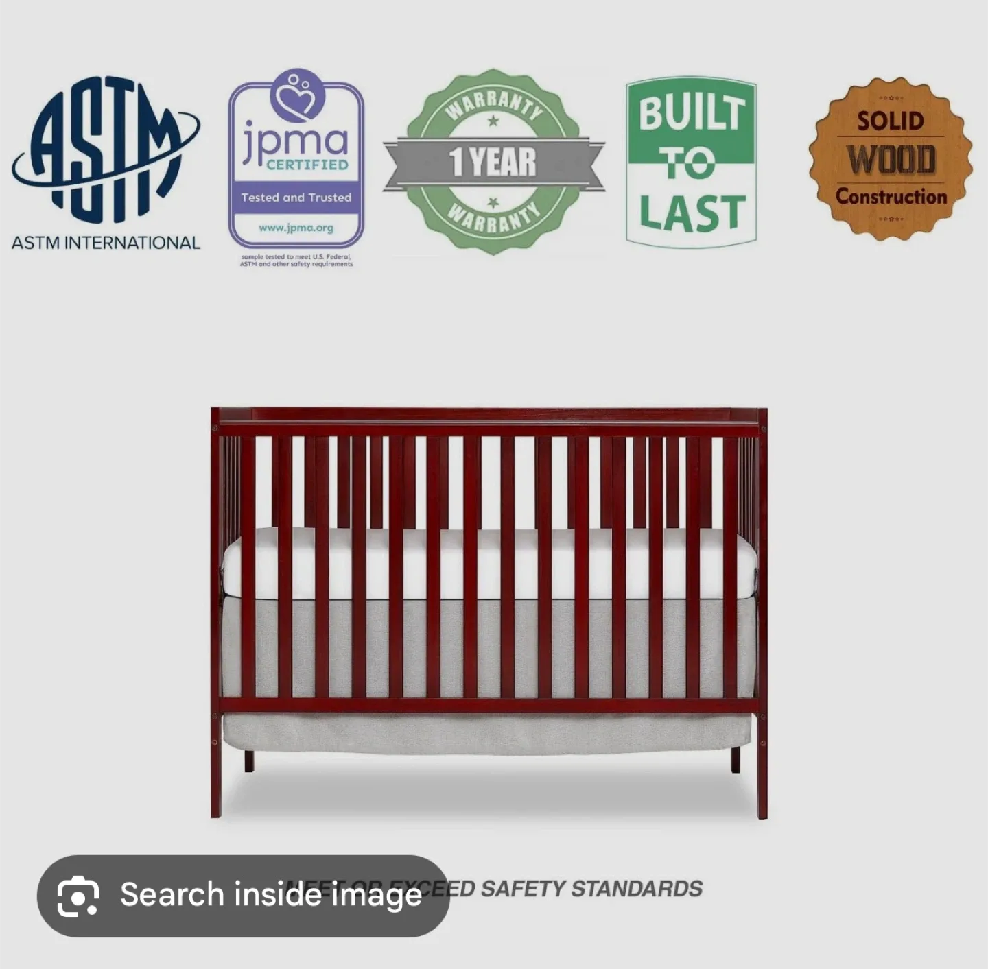 Dream On Me Synergy 5 in 1 Convertible Crib