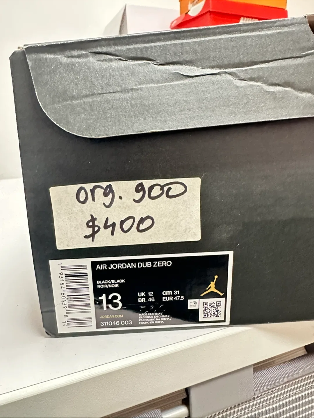 Air Jordan Dub Zero Black Size 13 image indicator(4)