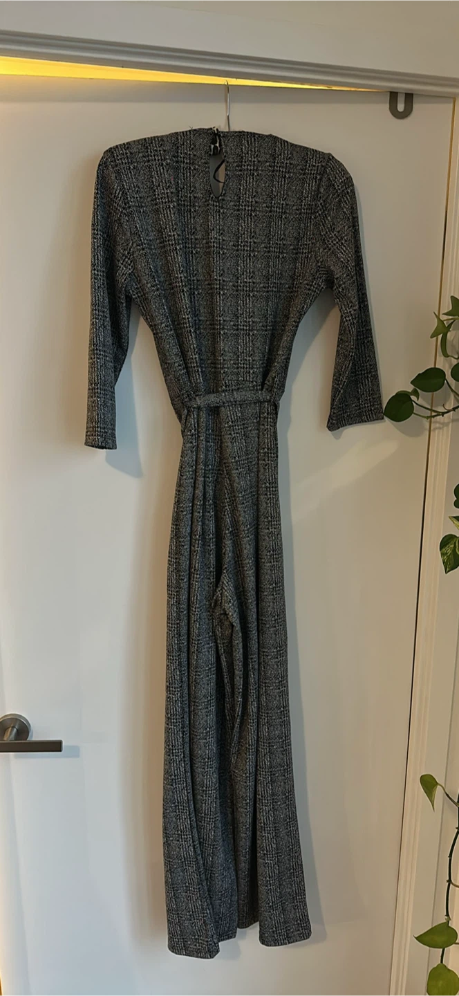 Le Château - Grey Plaid Jumpsuit - photo 2