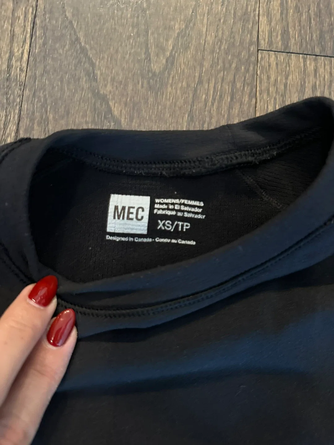 MEC Black Long Sleeve Top - Size XS image indicator(2)