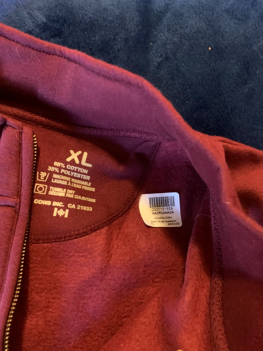 Cows Inc. Canada XL Pullover - Burgundy - photo 2