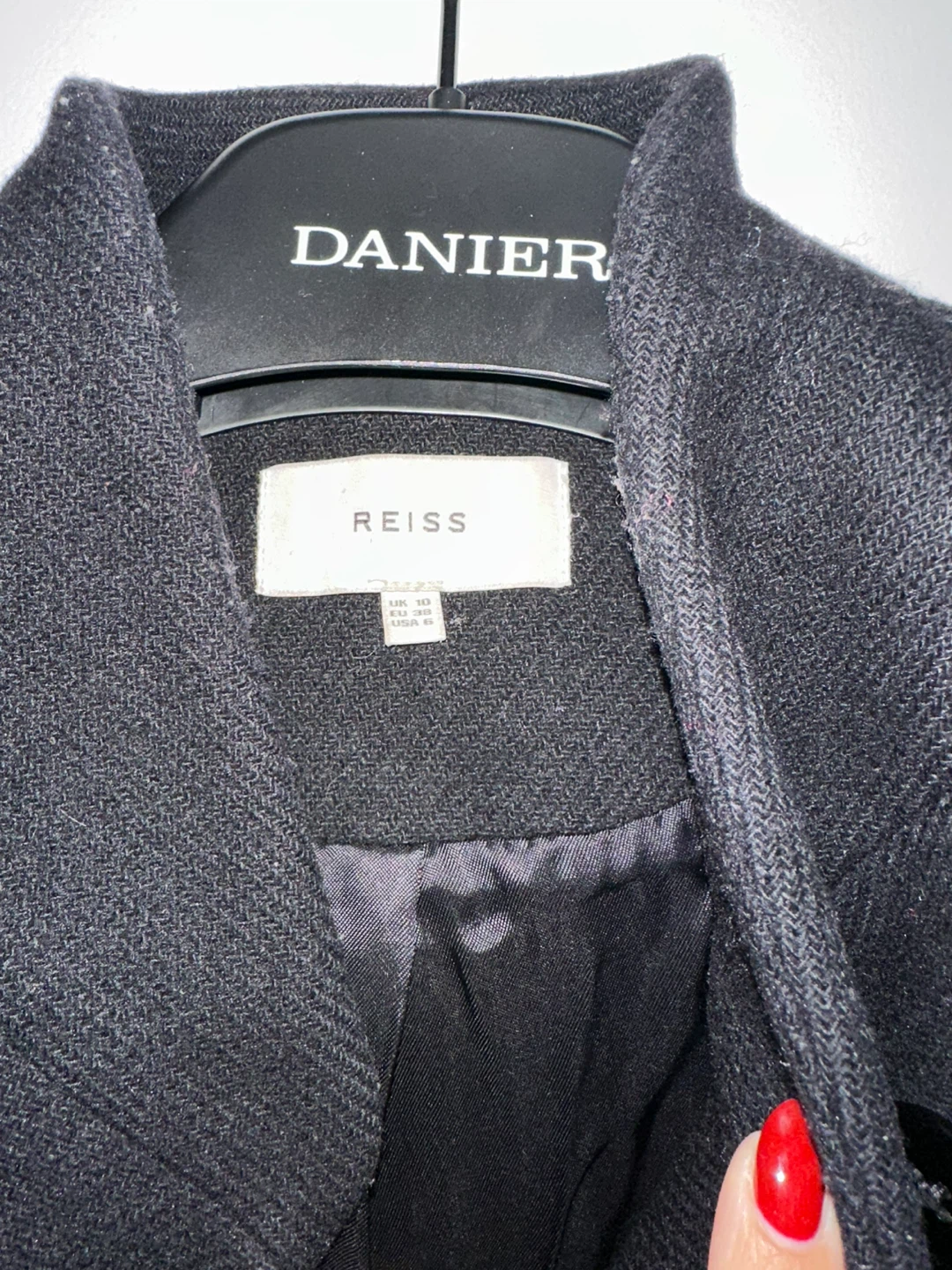 Reiss Black Coat, Size 6 - photo 2