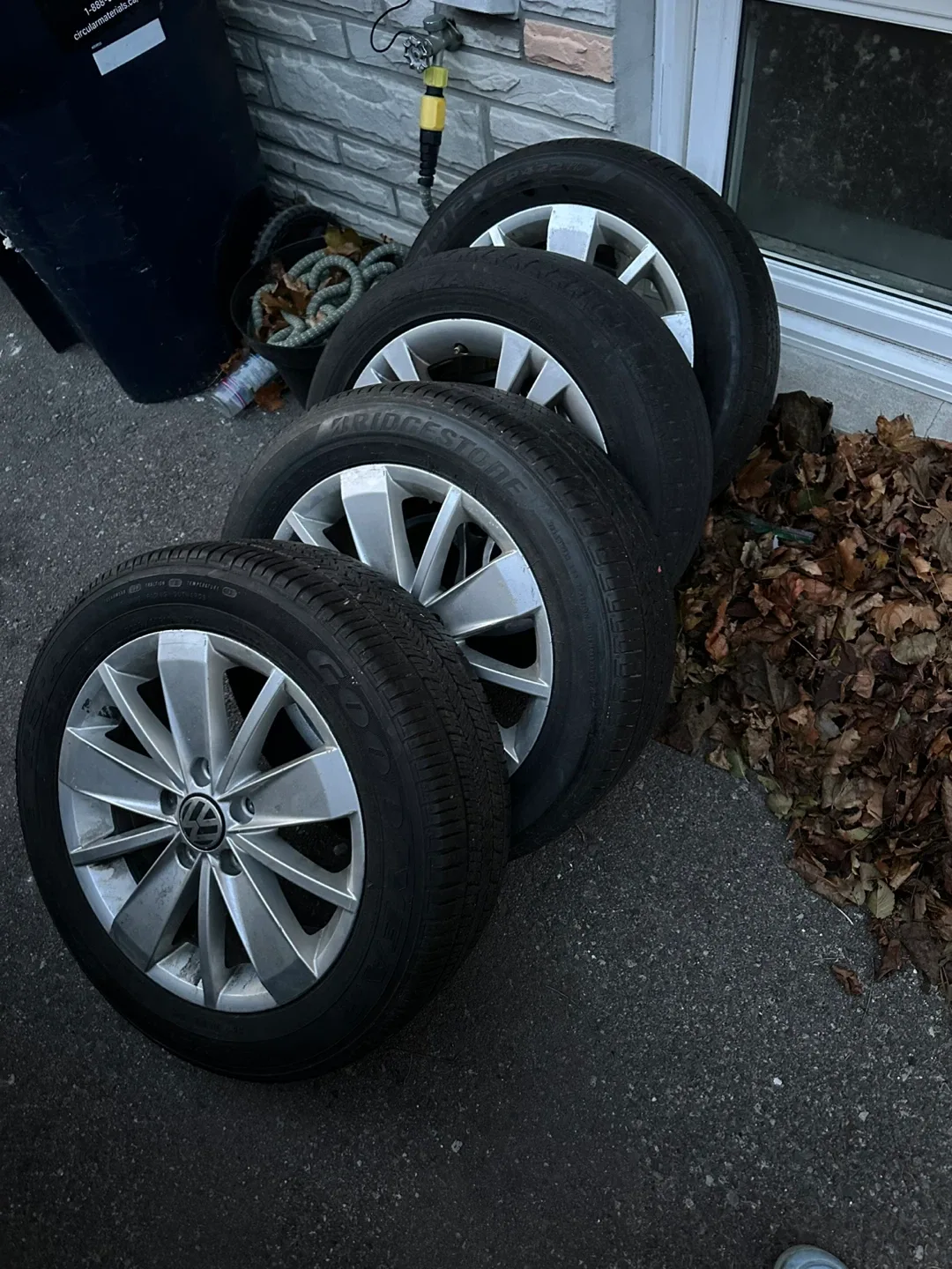 Set of 4 Volkswagen Rims & Bridgestone Tires image indicator(5)