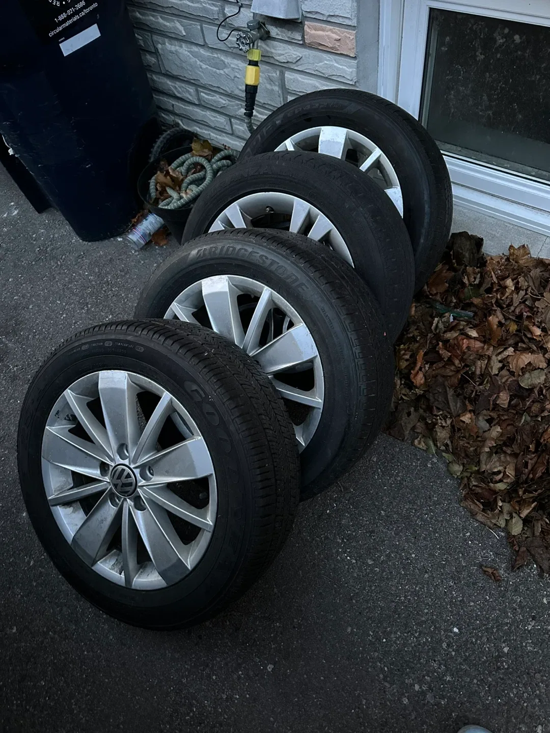 Set of 4 Volkswagen Rims & Bridgestone Tires