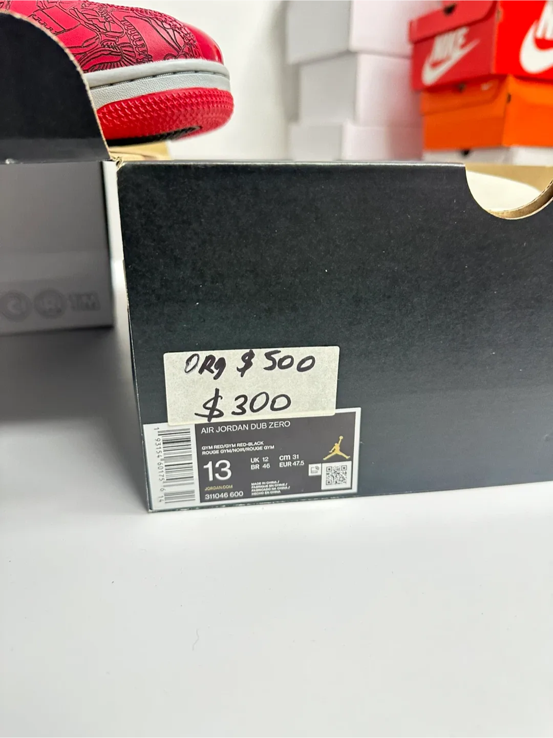 Air Jordan Dub Zero Red/Black Size 13 image indicator(5)