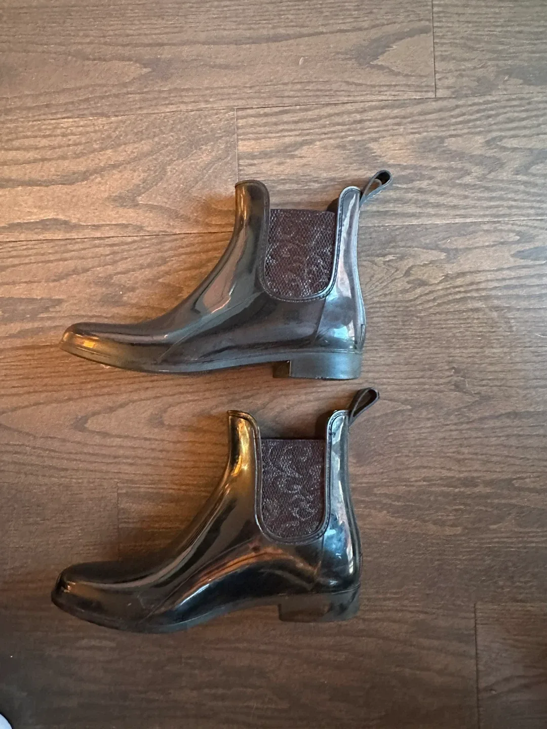 Black London Fog Rain Boots