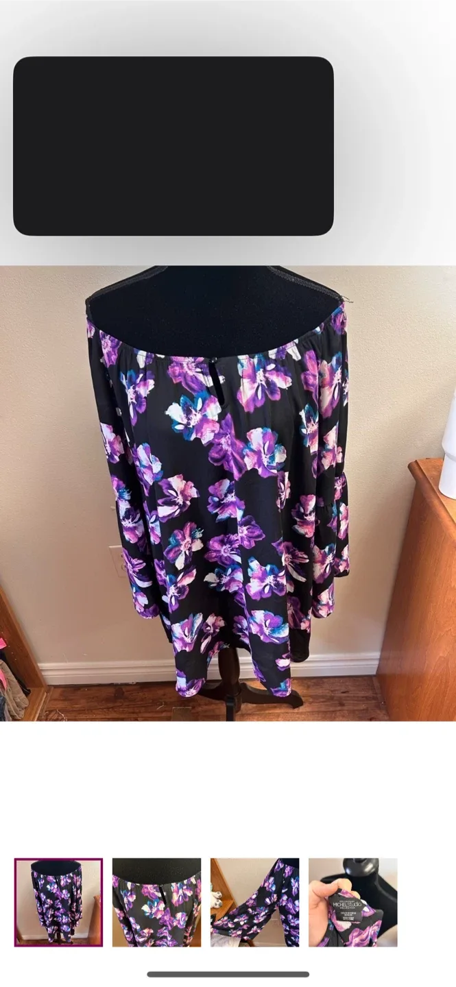 Michel studio Floral Print Off-Shoulder Top - Size 1