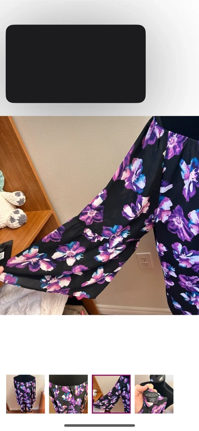 Michel studio Floral Print Off-Shoulder Top - Size 1 image indicator(3)