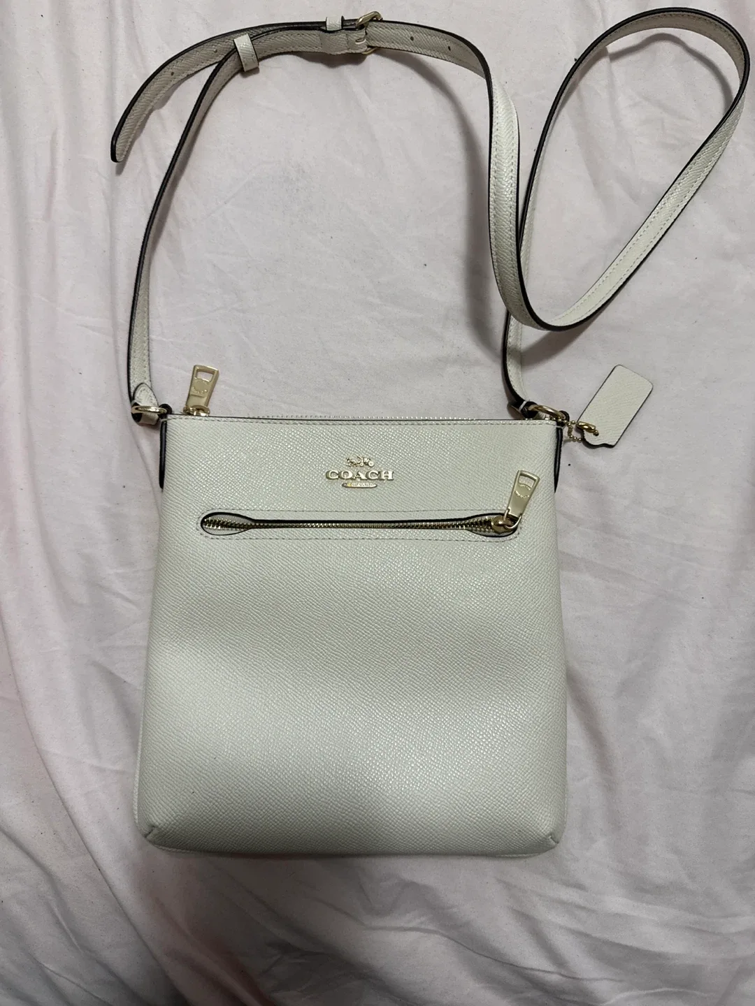 Coach White Leather Crossbody Bag