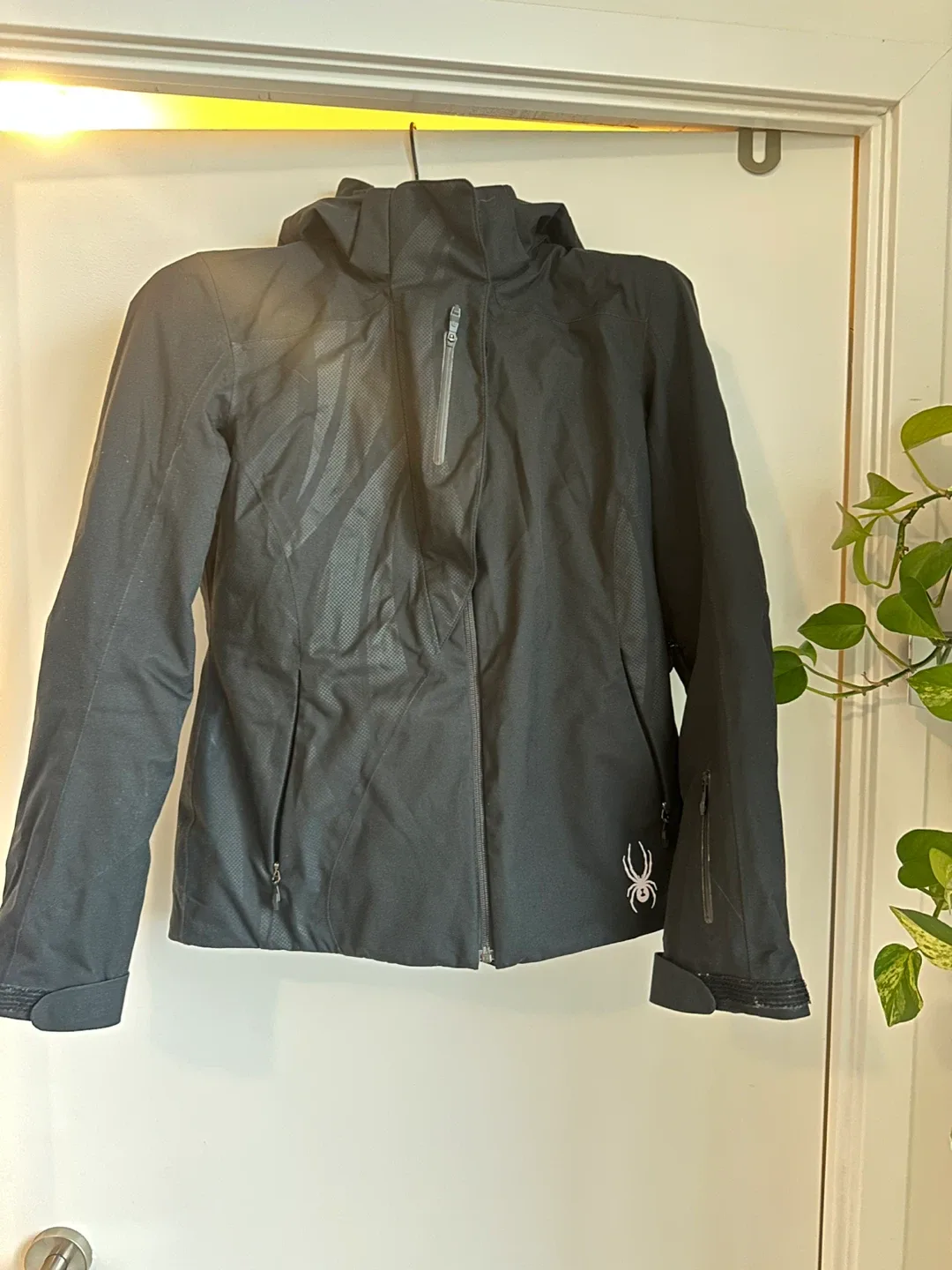 Spyder Black Ski Jacket - Size 8