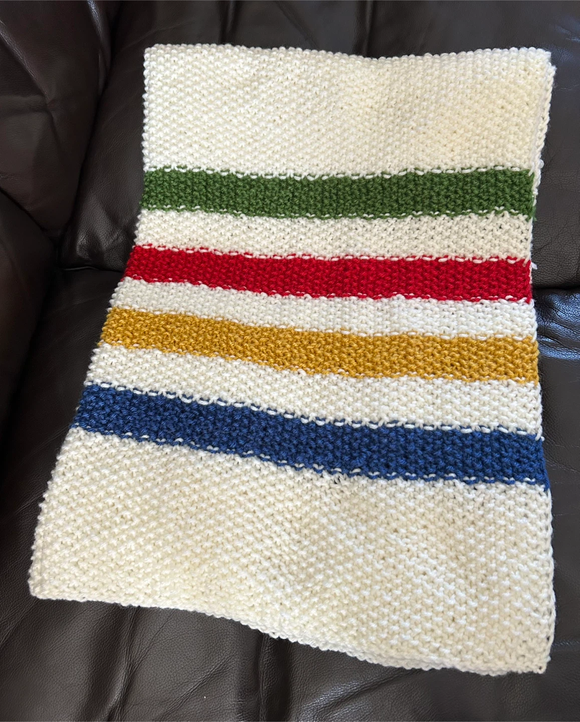 Hand knitted baby blanket - photo 2