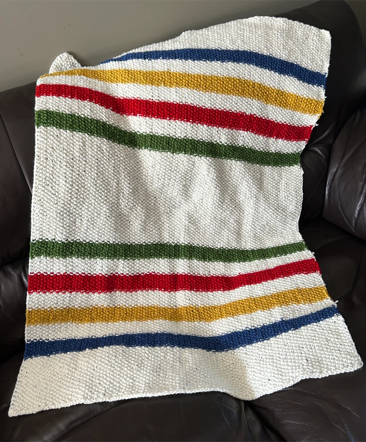 Hand knitted baby blanket - photo 3