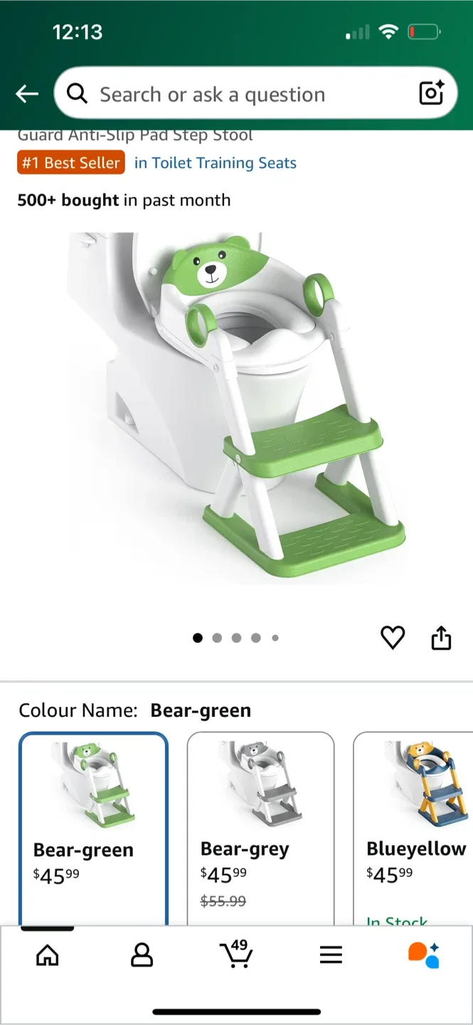RABB 1ST Potty Training Seat - Bear Green image indicator(3)