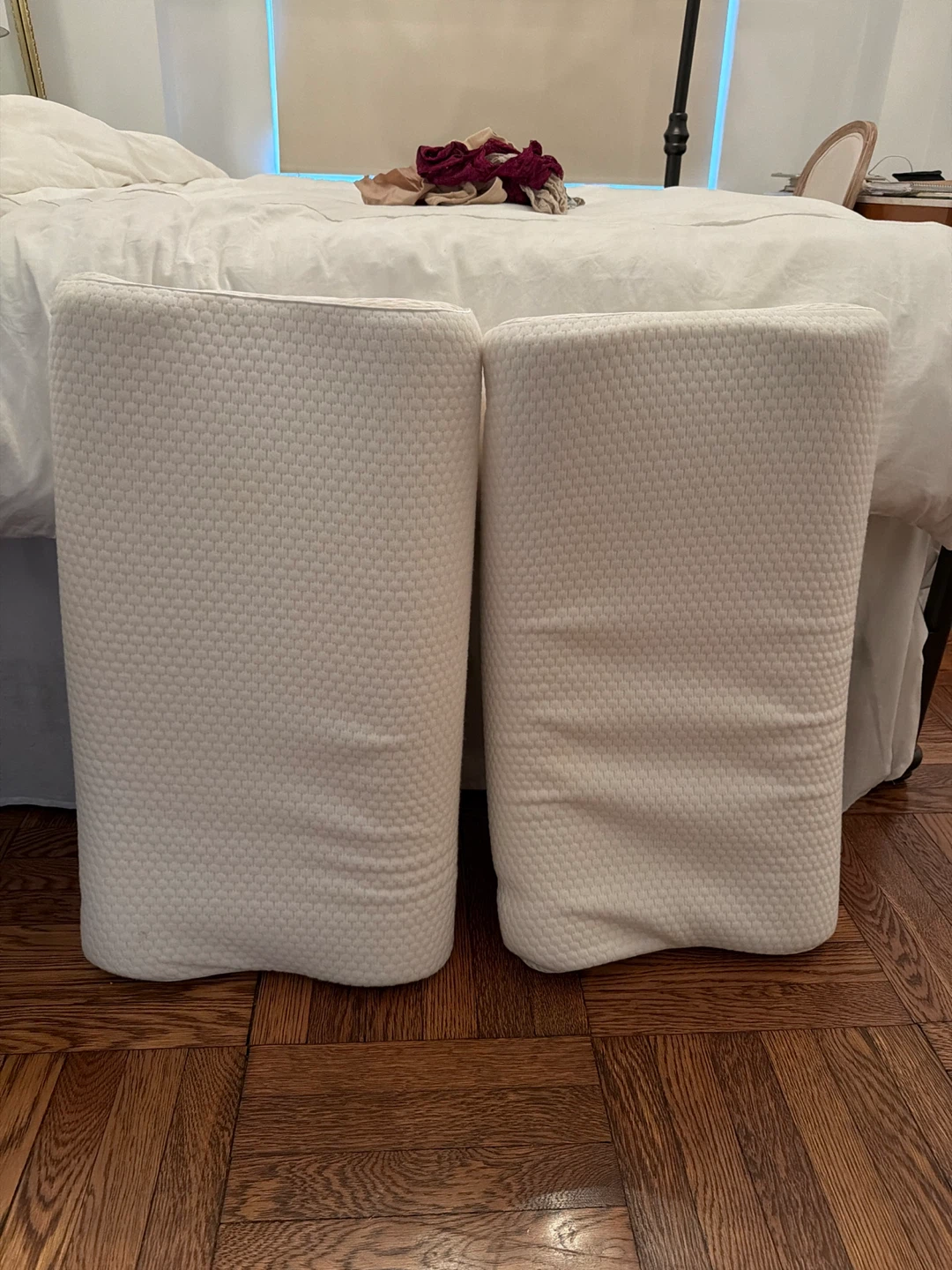 Free Two White Bed Pillows TEMPURPEDIC