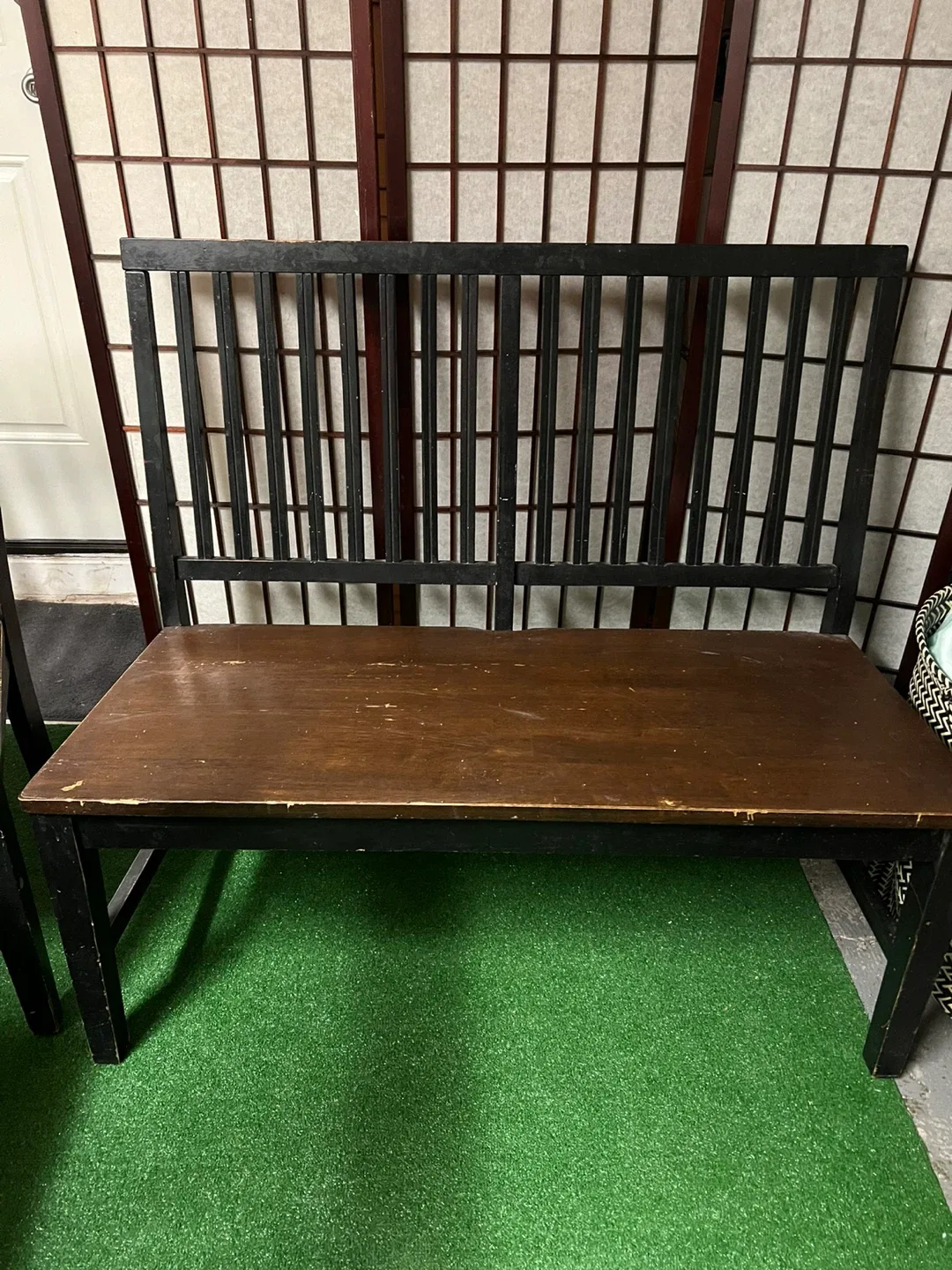 Wooden Bench and Chairs Set