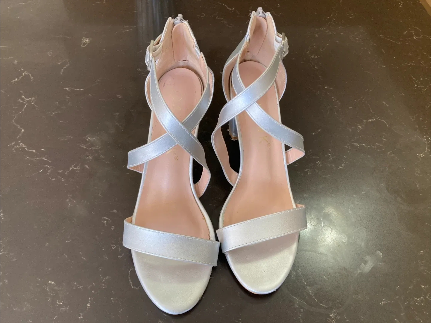 Allegra K Silver Heels