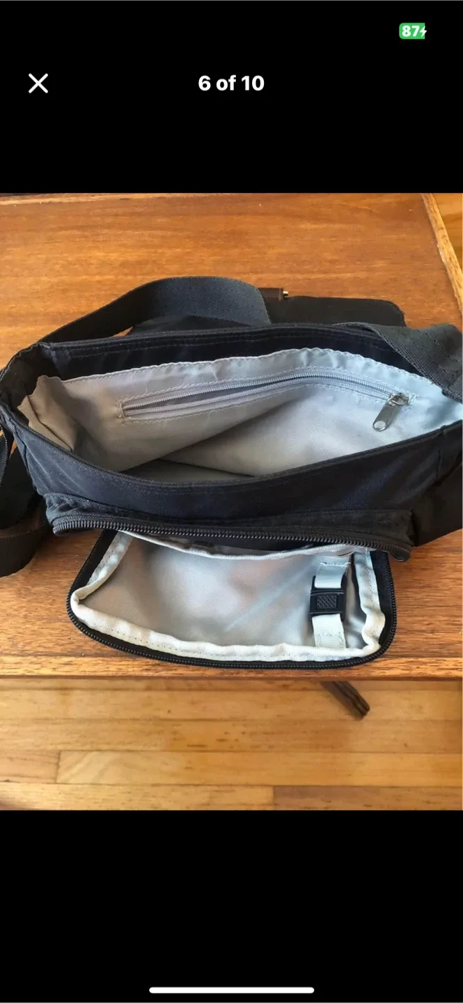 Derek Alexander Black and Brown Crossbody Bag image indicator(6)